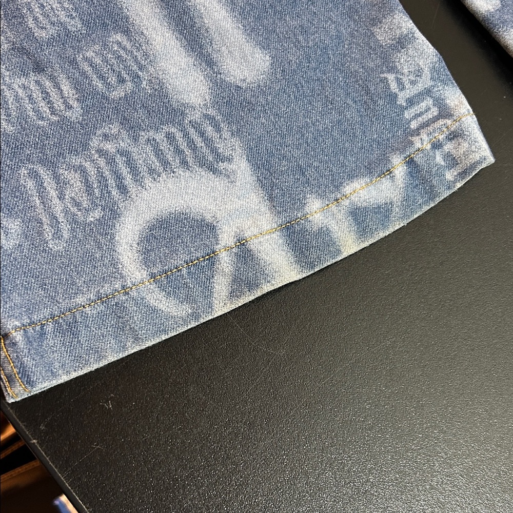 H&M‎ Denim Graphic Wide-Leg Jeans pull on - Picture 6 of 7